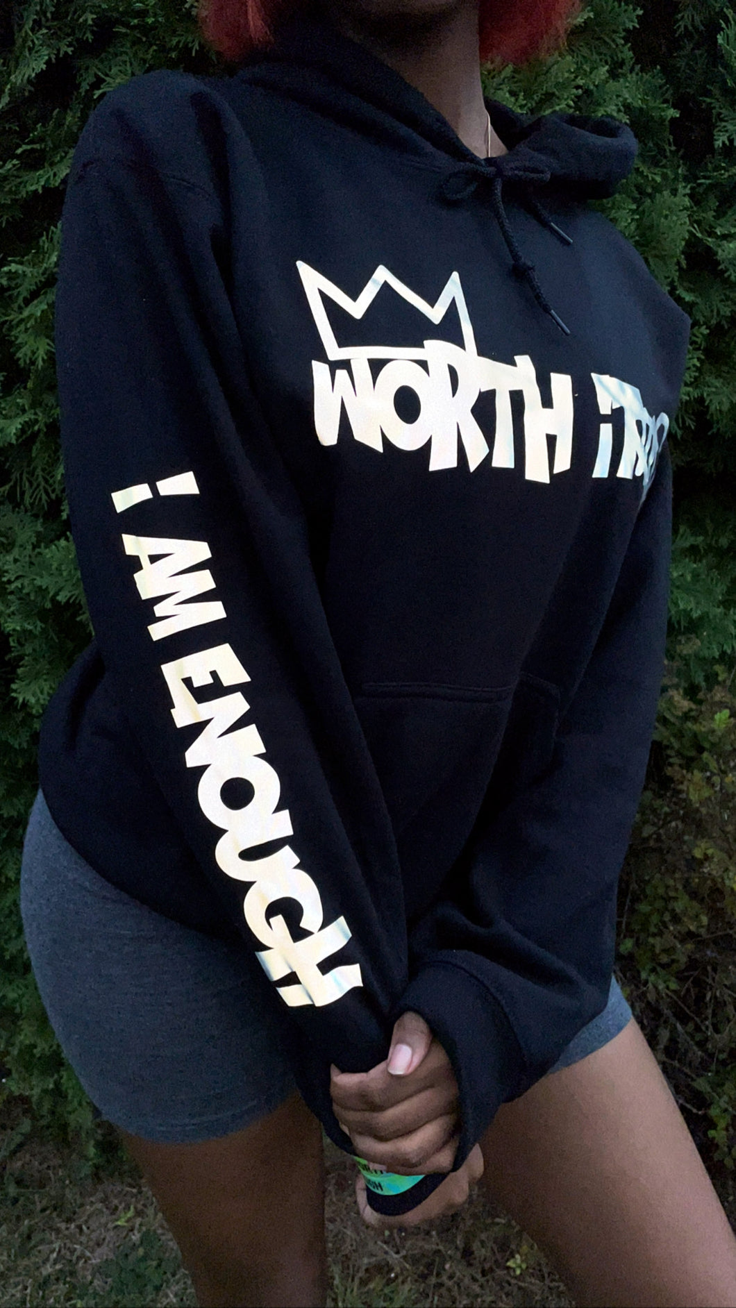 Black Worth It Hoodie